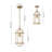 1-Light Cage Clear Glass Cylinder Single Pendant