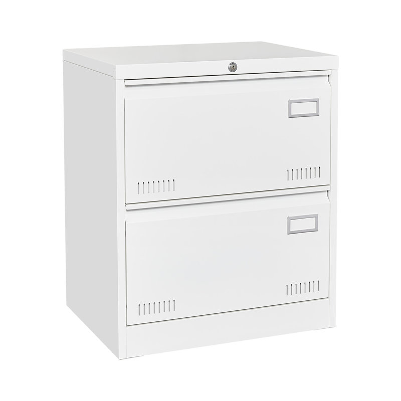 Metal Filing Cabinet In White, 2 Drawers With Lock - Enhance Office Efficiency, Store Legal/Letter/A4/F4 Papers Dumping Function White Locking, Keep Space Clean, Facilitate File Search