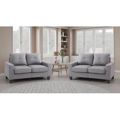 Worthen Modular Gray Loveseat Set Of 2