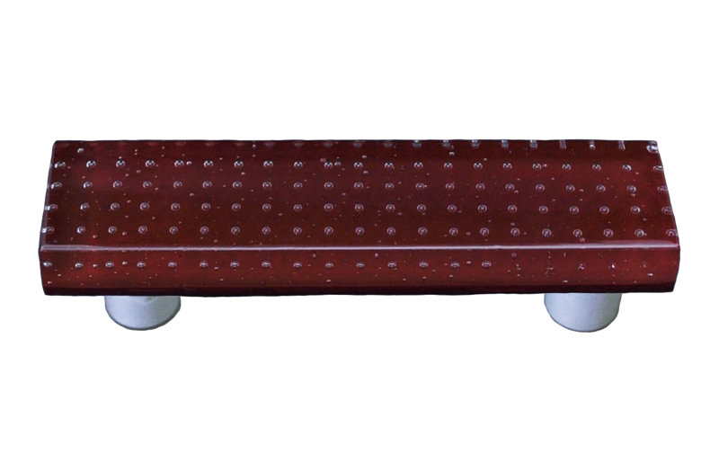 Poignée barre 3 po Bubbles, Aluminium, Rouge riche