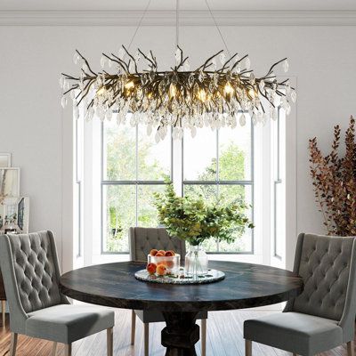 Large Crystal Tree Branch Chandelier