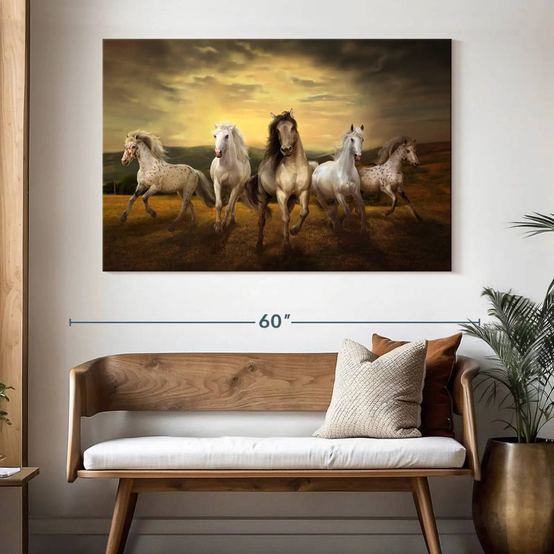 Crowle, lever de soleil, chevaux au galop