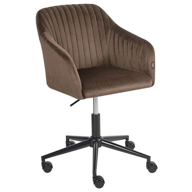 Velvet Office Chair, Brown