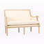 Donnell Modern Antique Finish Upholstered Loveseat, 33.43'' H X 47.12'' W X 21.09'' D