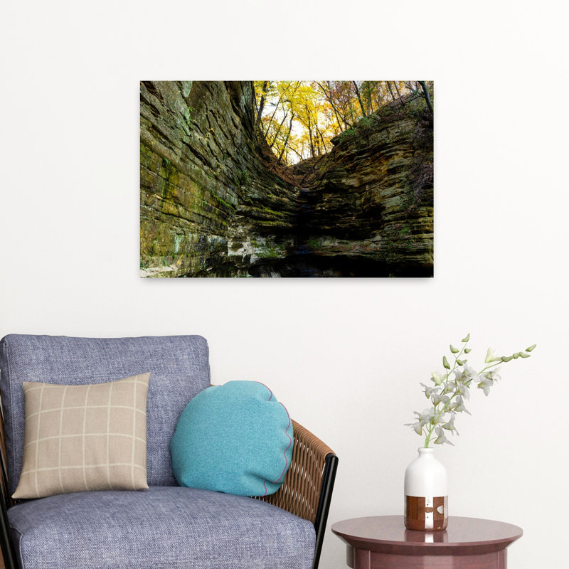 St. Louis Canyon Starved Rock State Park Ottawa Illinois USA by Tim Mulholland - Wrapped Canvas Print