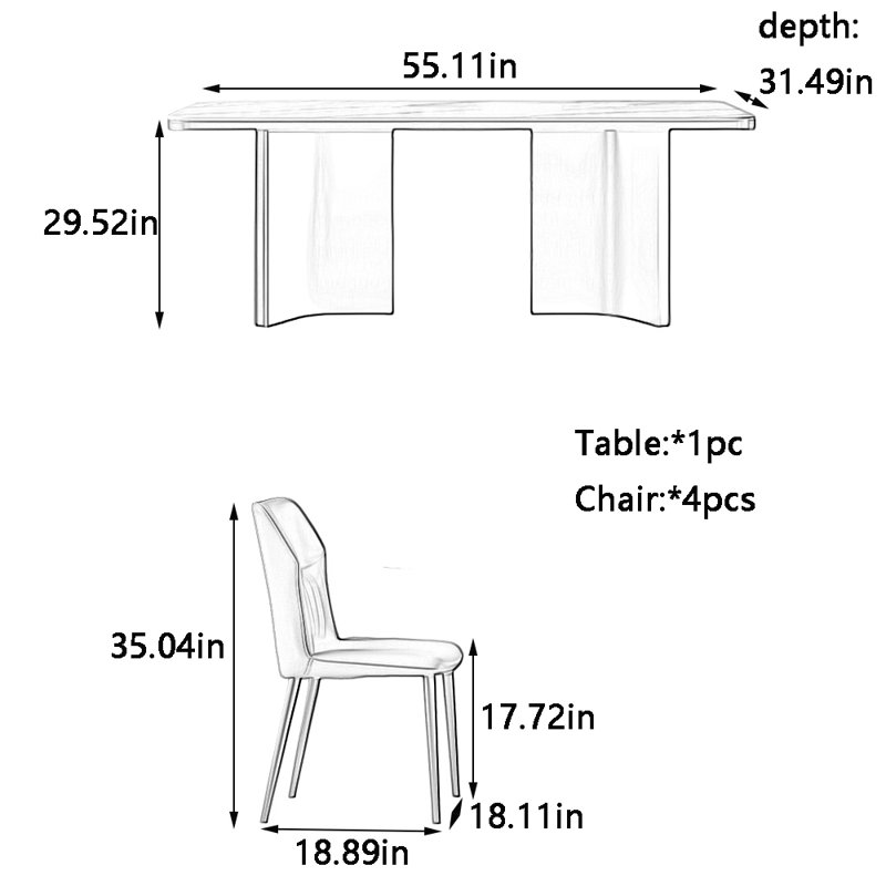 Kollman, H 29,52 po x L 55,11 po x l 31,49 po