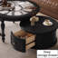 Table basse combinée en bois de cerisier noir