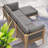 Modway Clearwater Outdoor Patio Teak Wood 4-Piece Sectional Sofa-1252114535