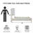 Eira Vale Full Transitional Upholstered Bed Frame with Decorative Nailhead Trim, Classic Turned Feet, and 800lb Capacity