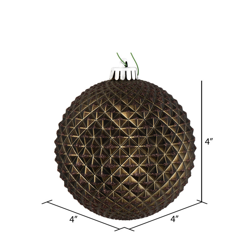 Ornement boule Durian Glitter, Bronze