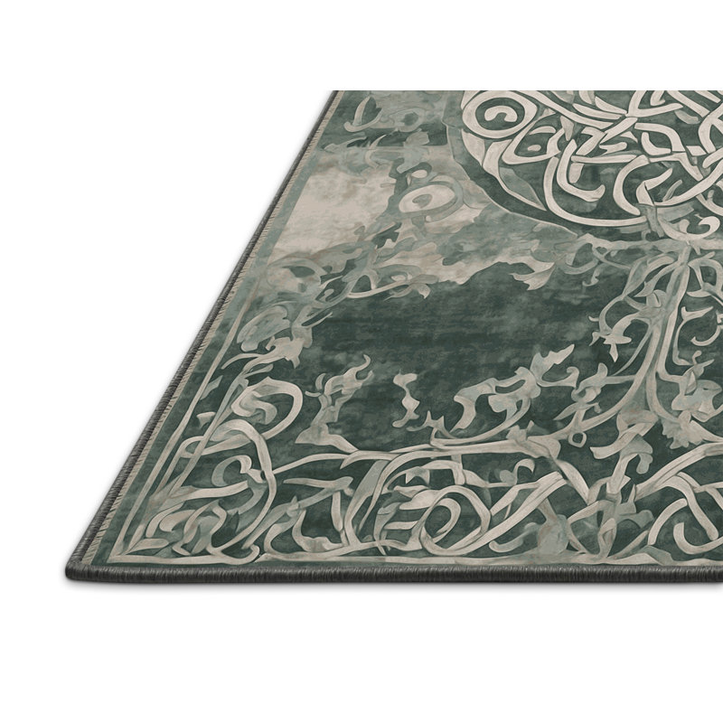 Silky Soft Plush Brown Area Rug, Square 5'
