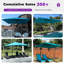 108'' x 132'' Rectangular Cantilever Blue Umbrella-97317157