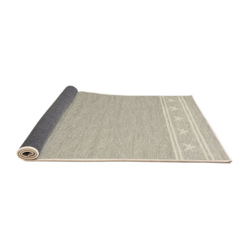 Tapis beige contemporain, Rond 7 pi x 7 pi
