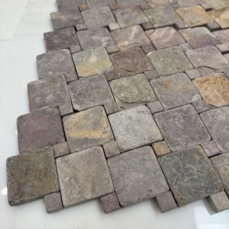 Orchid Slate Hop Scotch Pattern