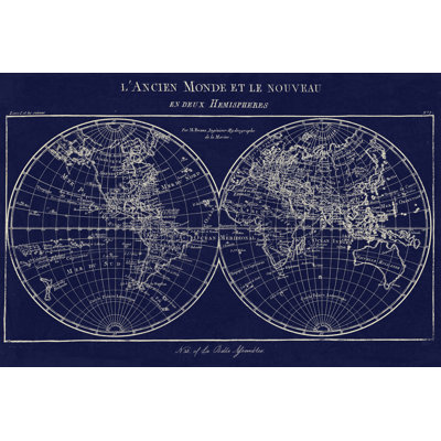 Carte du monde indigo