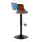 Swivel Upholstered Adjustable Height Counter Stool with Metal Frame-92718775