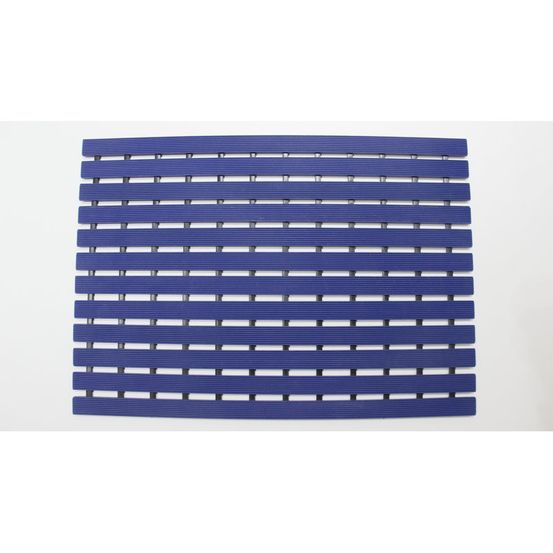 Non-Slip Slatted Shower Mat, Blue