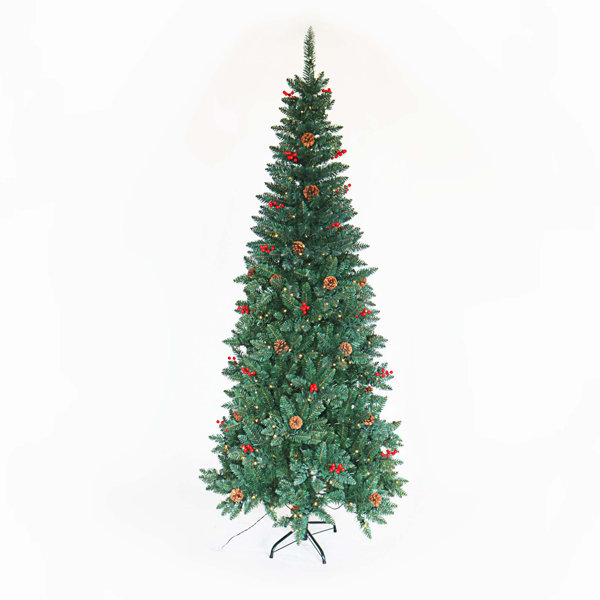 The Holiday Aisle® 7.5' Lighted Fir Christmas Tree & Reviews