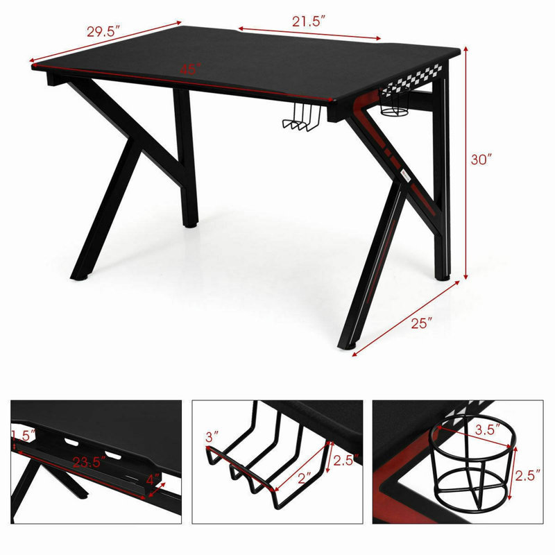 Sharonville Curved Steel Computer Desk
