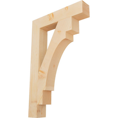 3 1/2"W x 22"D x 34"H Merced Block Smooth Bracket, Douglas Fir