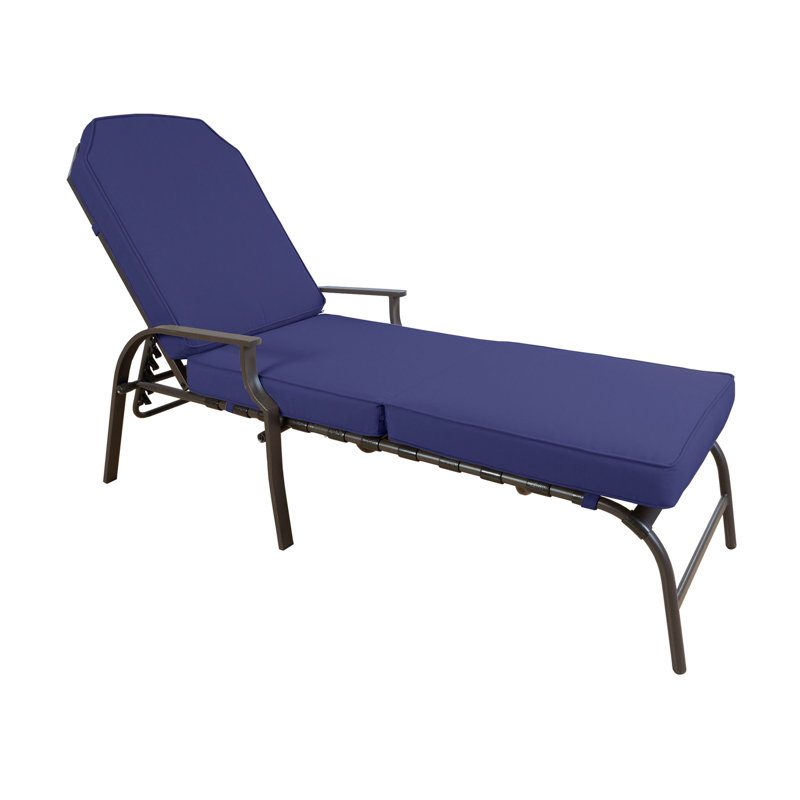 Méridienne Maya - Fauteuil inclinable pour l'extérieur, Bleu marine