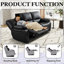Ensemble de salon inclinable en similicuir 7 pièces avec rangement et porte-gobelets 7 pièces