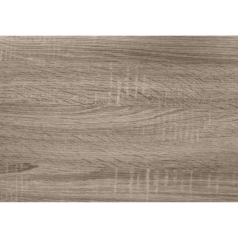 Table d'appoint avec finition en stratifié taupe foncé, idéale pour le salon et la chambre à coucher, avec des options pratiques