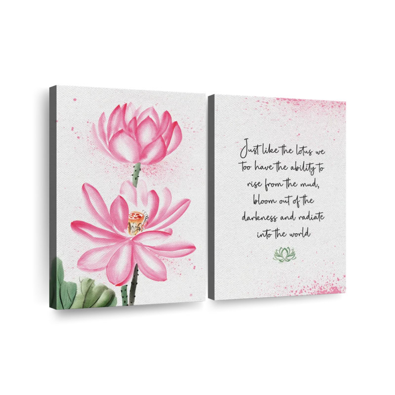 «Just Like A Lotus Flower I», reproduction sur toile, H 33 po x l 24 po x P 1,25 po