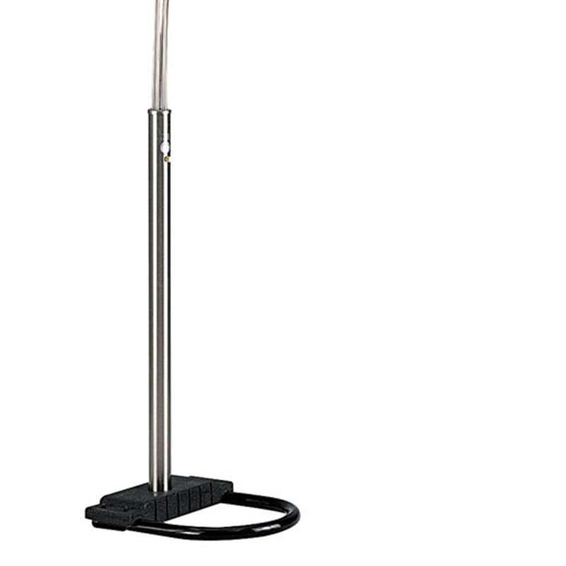 Lampe sur pied en métal 84 po de hauteur, Nickel brossé