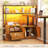 L Shaped Standing Desk, Adjustable Height Desk Reversible Computer Office Desk With Drawers & Hutch-532631979