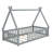 Tent-Style Floor Bed With Safety Guardrails And Built-In Slats-1310225897