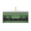 Meuble-lavabo mural 48 po avec lavabo simple en acrylique Lucella - devant cannelé, tiroirs à fermeture en douceur, conception flottante-87851053