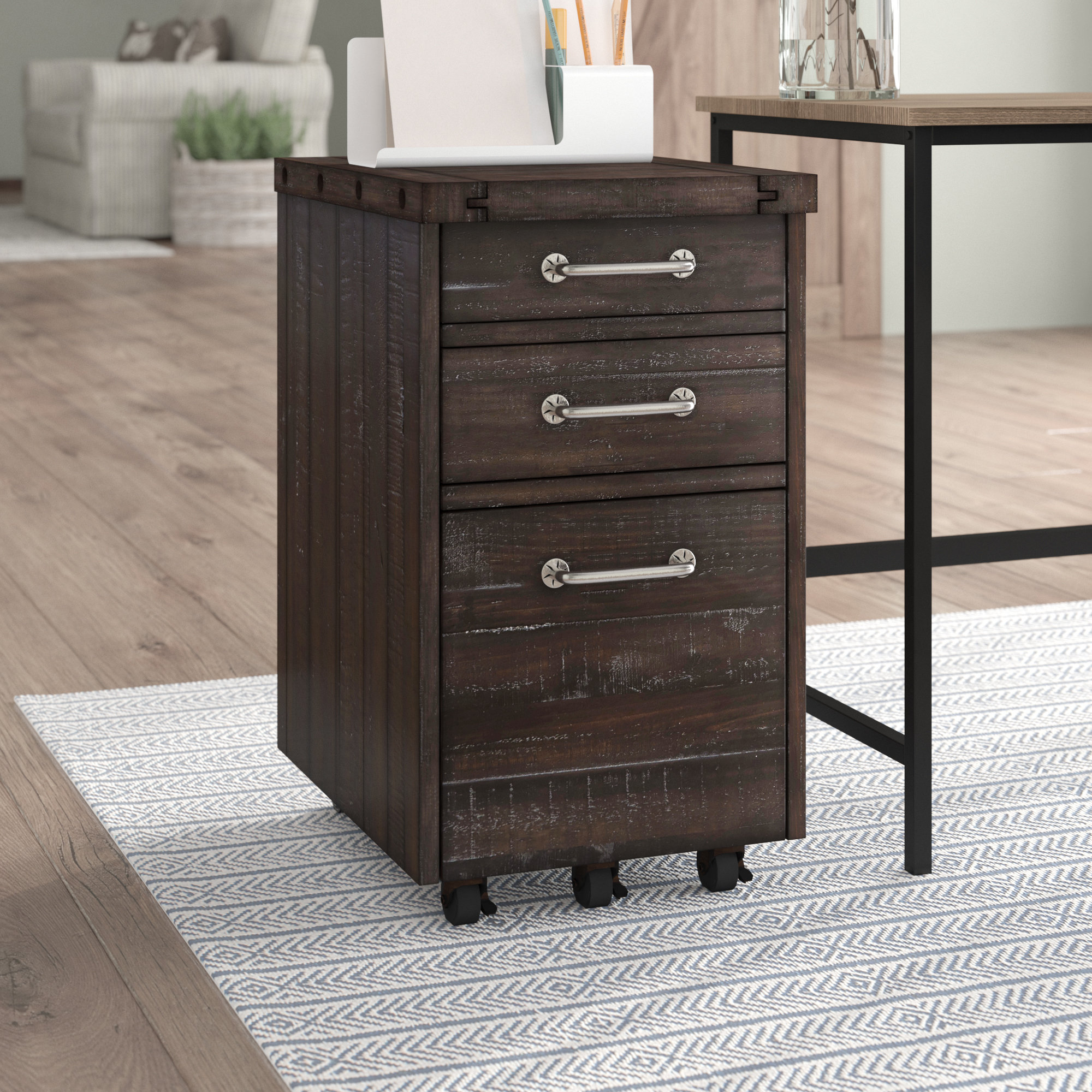Laurel Foundry Modern Farmhouse Kilby 3Drawer Vertical Filing