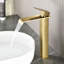 Robinet de vasque de salle de bain Waterfall avec bonde escamotable et robinets de lavabo de salle de bain à un trou-108532394