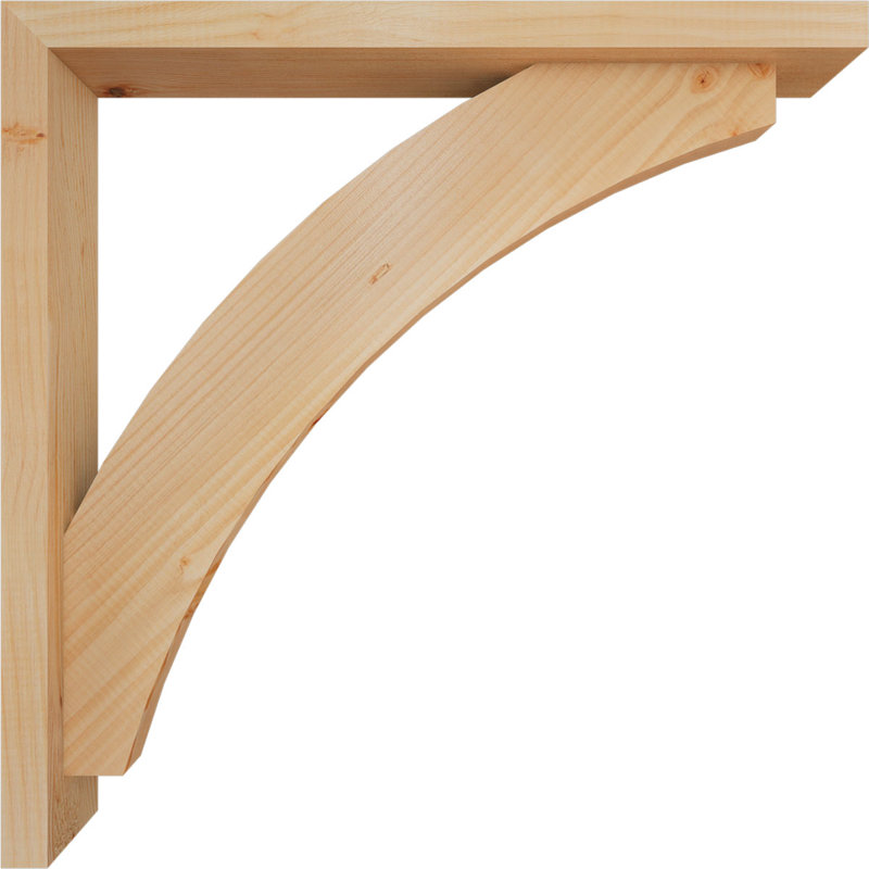 Support de bloc Thorton avec entretoise décalée, 28 po x 28 po, Sapin Douglas de l 3 1/2 (lisse)