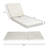 / Chaise Lounge Lumbar Resting Cushion - Water-, 27.75W X 74.59D 4.09H, Cream, Foam Filled Outdoor Shoulder