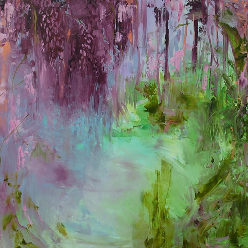 " Wisteria Concerton " by Annie Flynn, 36" H x 24" W x 0.1" D, Wrapped Canvas