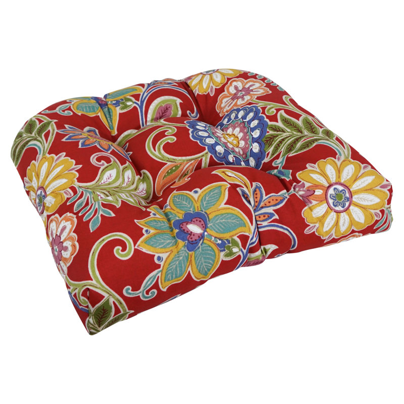 Outdoor 5'' Dining Chair Seat Cushion, Red