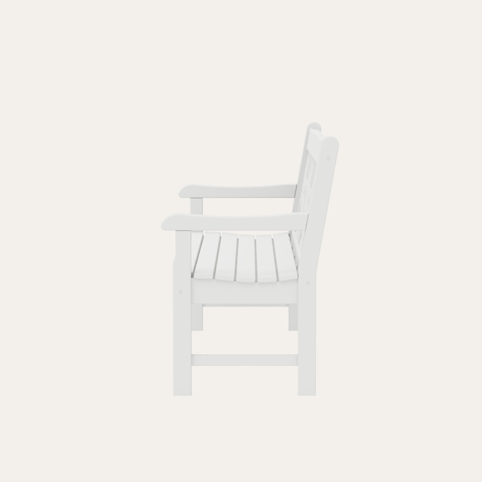 POLYWOOD® Rockford 72" Garden Bench, White