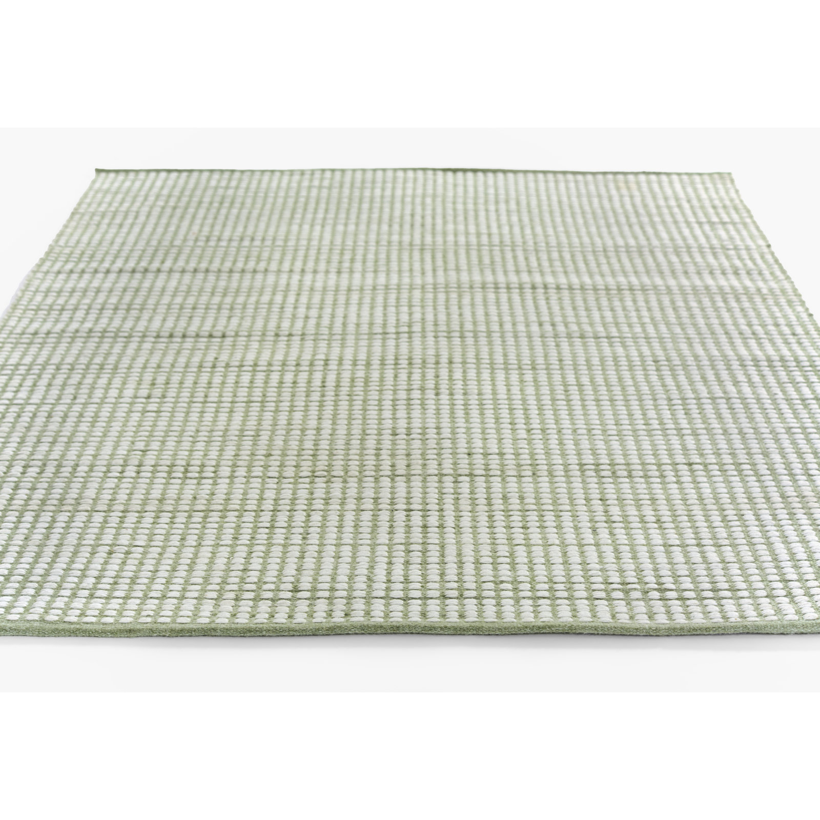 Acerra Green Hand-Woven Geometric Outdoor Rug, Rectangle 5' x 7'6"