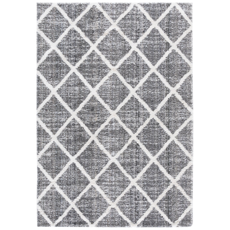 Everett Shag Performance Geometric Indoor Rug, Rectangle 5'3" x 7'