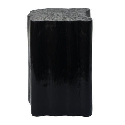 Table de bout 21 irrégulière, de couleur noire, de conception divisée pour la vie intérieure et extérieure, faite de fibre de verre à 85% et de 15%, table de manipulation facile avec conception, matériaux à faible utilisation en fibre de verre