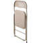 Chaises pliantes portatives en cuir avec coussin rembourré kaki
