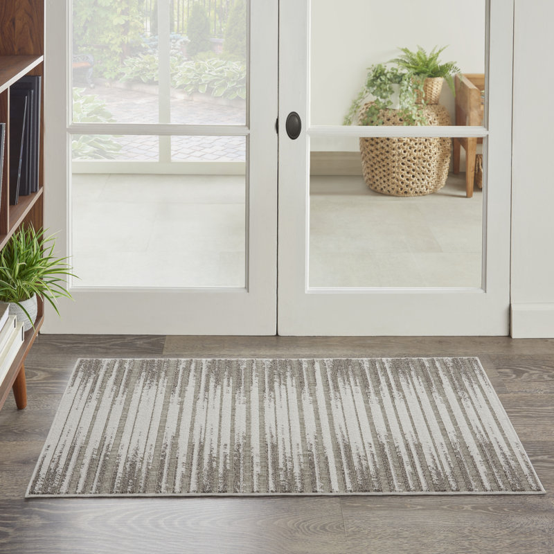 Tapis gris Romelia, Rectangle 2 pi 2 po x 3 pi 9 po