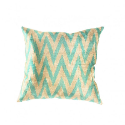 Pasargad Oasis Collection Silk Velvet Ikat Pillow