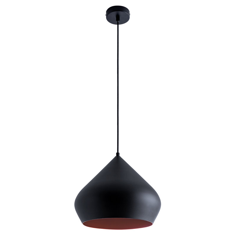 Pierce 1 - Light Single Pendant, Black/Copper