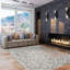 Hera Geometric Handmade Leather Ivory/Gold Area Rug-330869753-400339953