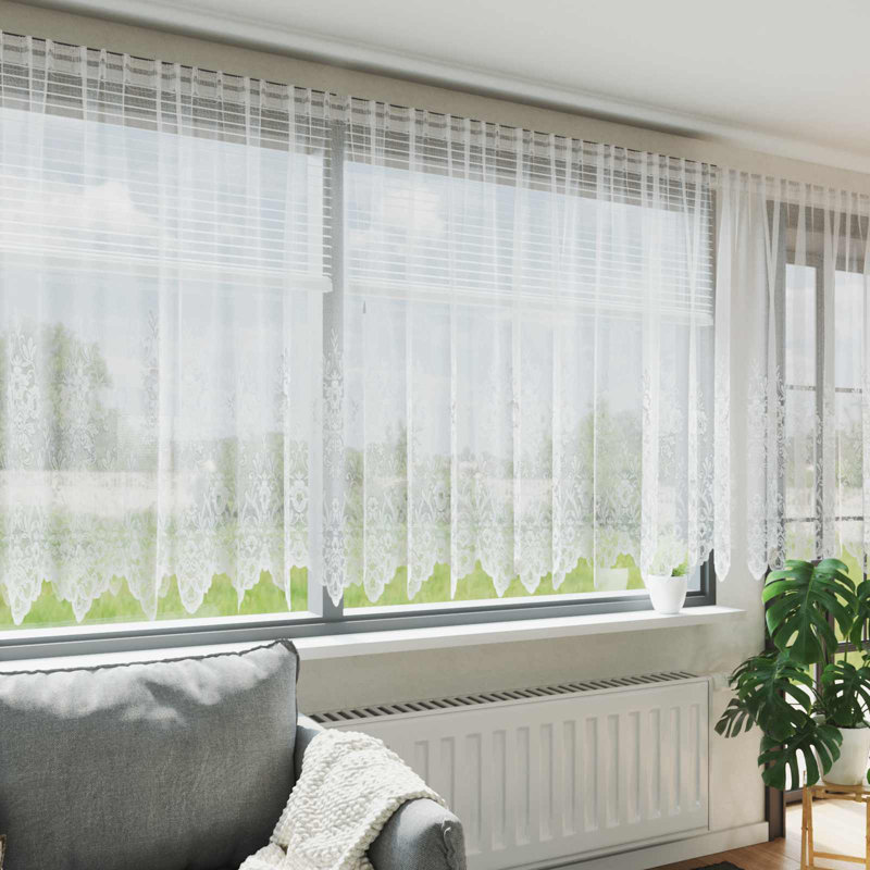 Semi Sheer Curtain Single Panel, 160cm Height x 400cm Width 