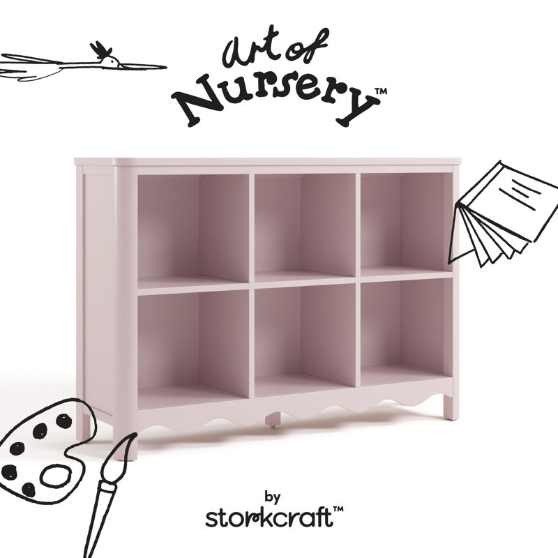 Casablanca 6 Cube Organizer Bookcase, Blush