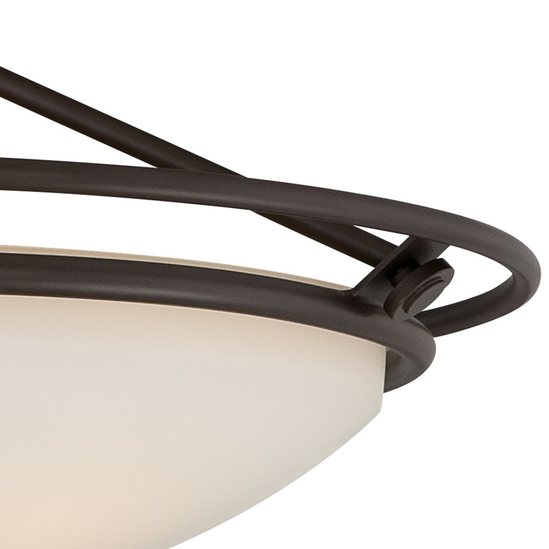 Woolforlk Glass Flush Mount, Western Bronze